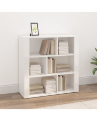Buffet Blanc brillant 80x30x80 cm Bois d'ingénierie | Mobilier & Déco