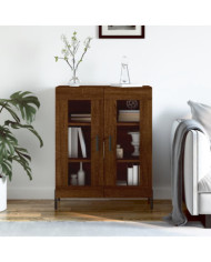 Buffet chêne marron 69,5x34x90 cm bois d'ingénierie | Mobilier & Déco