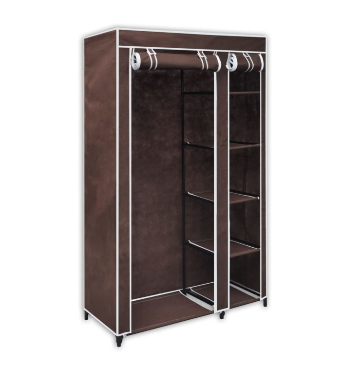 Garde-robe Tissu Marron | Mobilier & Déco