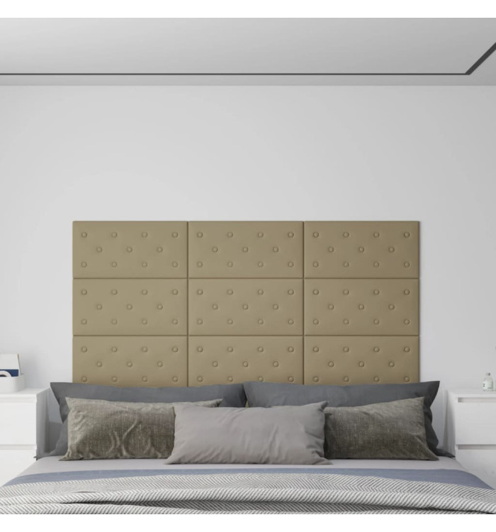 Panneaux muraux 12 pcs Cappuccino 60x30 cm Similicuir 2,16 m² | Mobilier & Déco