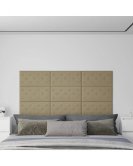 Panneaux muraux 12 pcs Cappuccino 60x30 cm Similicuir 2,16 m² | Mobilier & Déco