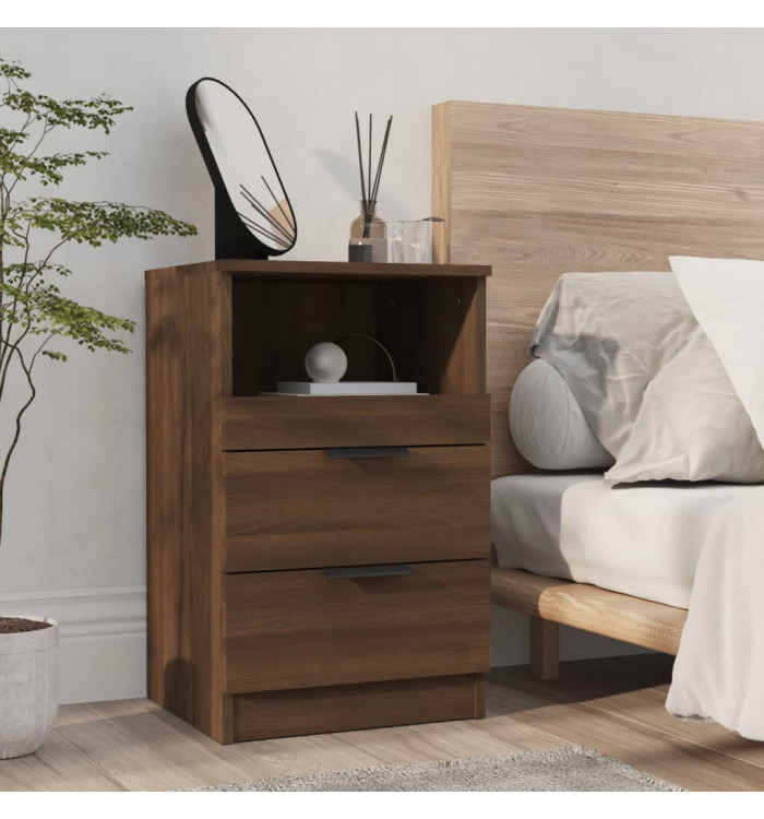 Table de chevet Chêne marron Bois d'ingénierie | Mobilier & Déco