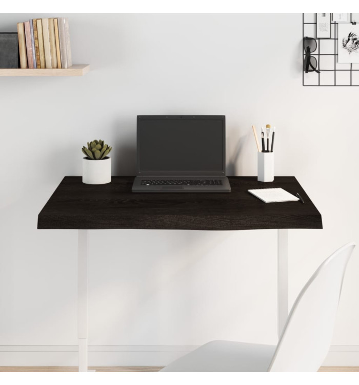 Dessus de bureau marron foncé 100x40x2 cm bois chêne traité | Mobilier & Déco