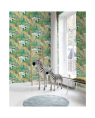 Noordwand Papier peint Good Vibes Jungle Animals Vert et noir | Mobilier & Déco