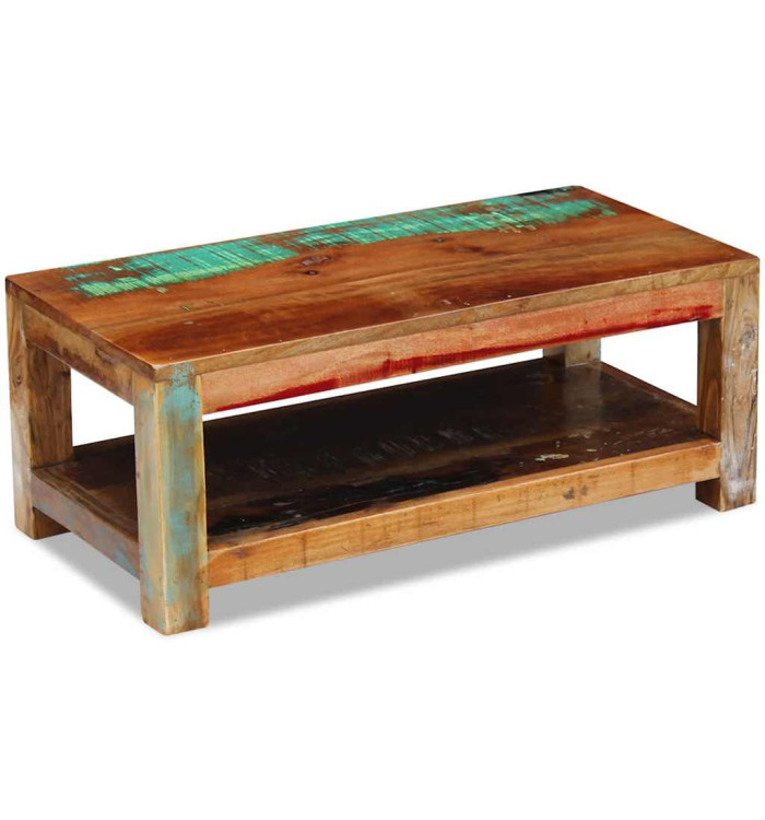 Table basse Bois de récupération massif 90x45x35 cm | Mobilier & Déco