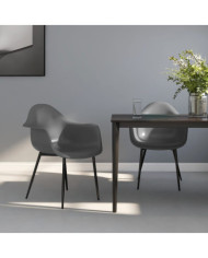 Chaises à manger lot de 2 gris PP | Mobilier & Déco