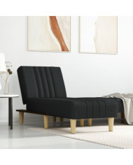 Chaise longue noir tissu | Mobilier & Déco