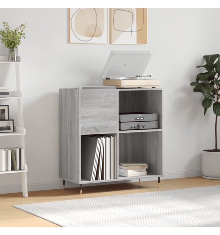 Armoire à disques sonoma gris 84,5x38x89 cm bois d'ingénierie | Mobilier & Déco