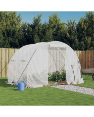 Serre avec cadre en acier blanc 6 m² 3x2x2 m | Mobilier & Déco