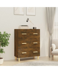 Buffet Chêne fumé 70x34x90 cm Bois d'ingénierie | Mobilier & Déco