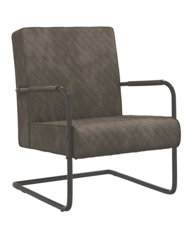 Chaise cantilever Gris clair Velours | Mobilier & Déco