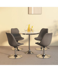 Chaises pivotantes à manger lot de 4 Gris foncé Tissu | Mobilier & Déco