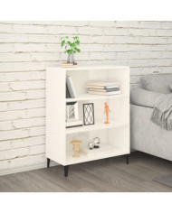 Buffet Blanc brillant 69,5x32,5x90 cm Bois d'ingénierie | Mobilier & Déco