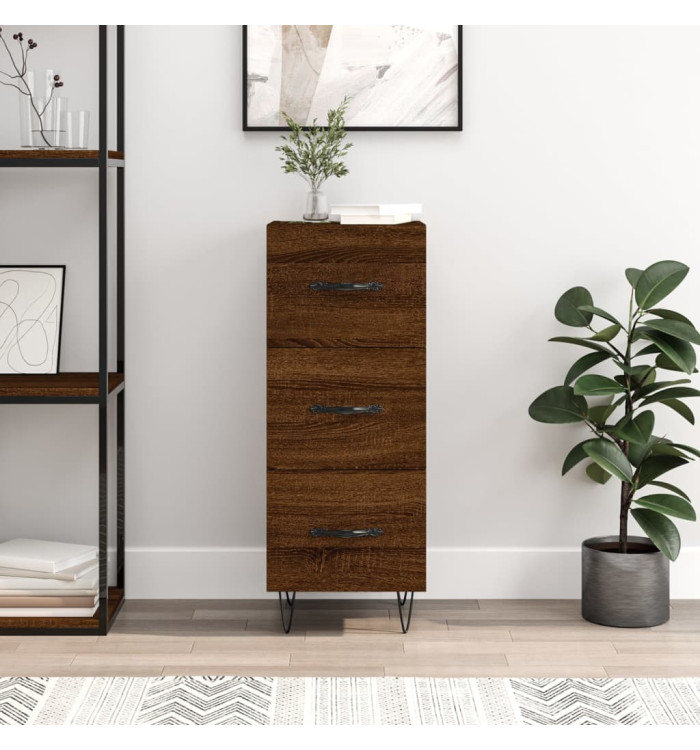 Buffet Chêne marron 34,5x34x90 cm Bois d'ingénierie | Mobilier & Déco