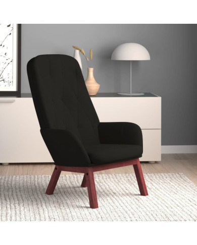 Chaise de relaxation Noir Velours | Mobilier & Déco