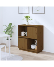 Buffet marron miel 74x35x80 cm bois massif de pin | Mobilier & Déco
