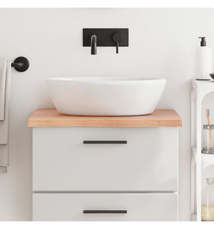 Comptoir de salle de bain marron 60x50x(2-4) cm bois traité | Mobilier & Déco