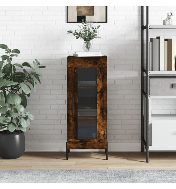 Buffet Chêne fumé 34,5x34x90 cm Bois d'ingénierie | Mobilier & Déco
