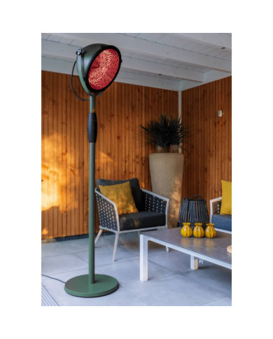 Sunred Chauffage sur pied Indus Ultra Jade Smart 2100 W doré rose vert | Mobilier & Déco