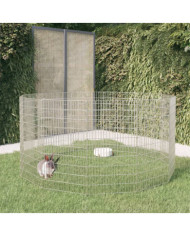 Enclos d'animaux en liberté 12 panneaux 54x100 cm fer galvanisé | Mobilier & Déco