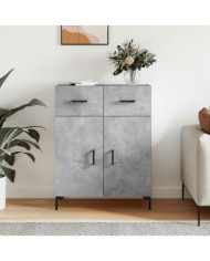 Buffet gris béton 69,5x34x90 cm bois d'ingénierie | Mobilier & Déco