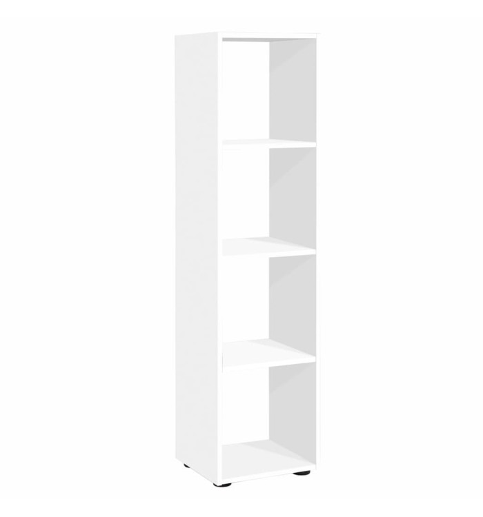 FMD Étagère sur pied avec 4 compartiments Blanc | Mobilier & Déco