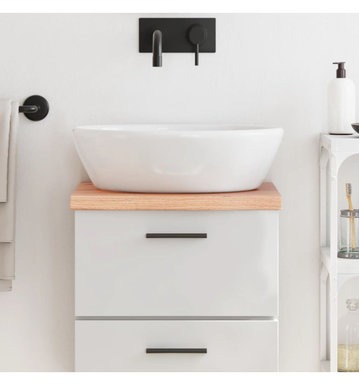 Comptoir de salle de bain marron 40x30x(2-4) cm bois traité | Mobilier & Déco