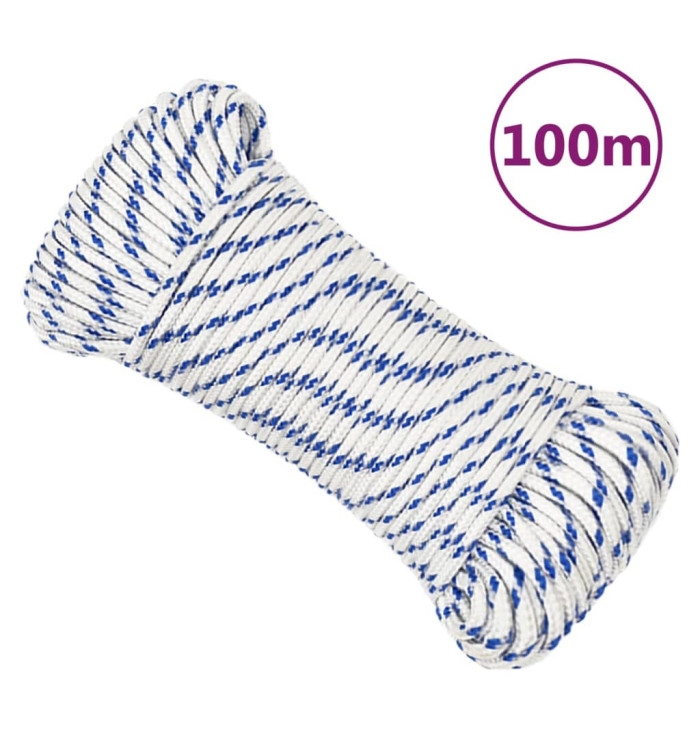 Corde de bateau Blanc 5 mm 100 m Polypropylène | Mobilier & Déco