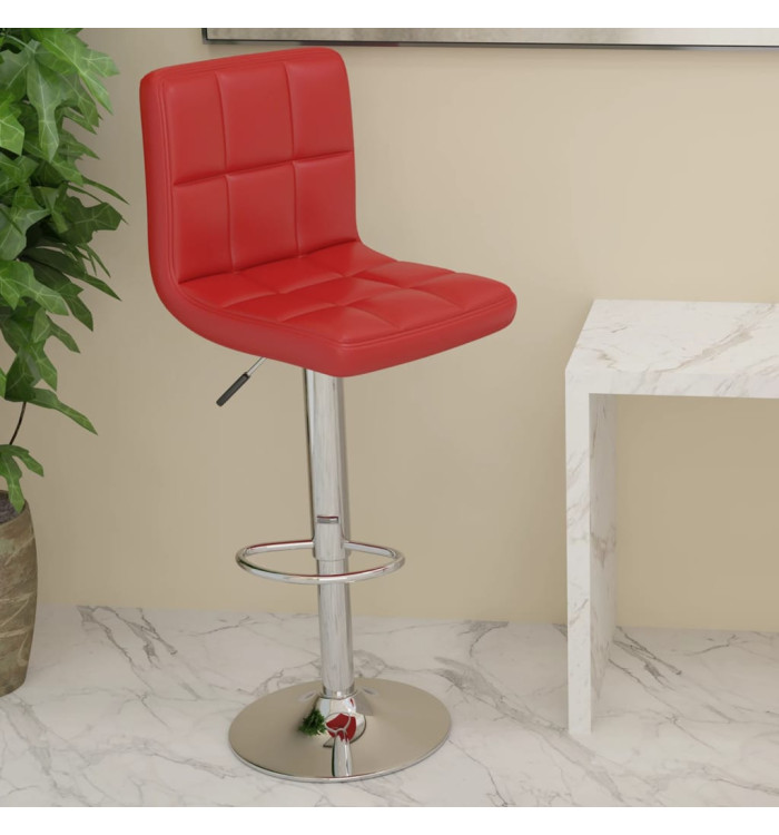 Tabouret de bar Rouge bordeaux Similicuir | Mobilier & Déco