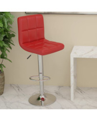 Tabouret de bar Rouge bordeaux Similicuir | Mobilier & Déco