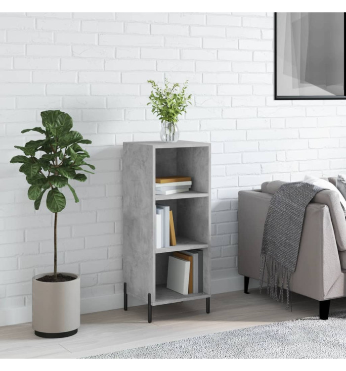 Buffet gris béton 34,5x32,5x90 cm bois d'ingénierie | Mobilier & Déco