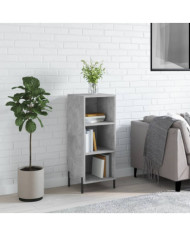 Buffet gris béton 34,5x32,5x90 cm bois d'ingénierie | Mobilier & Déco