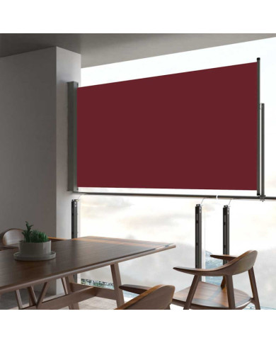 Auvent latéral rétractable de patio 160x300 cm Rouge | Mobilier & Déco