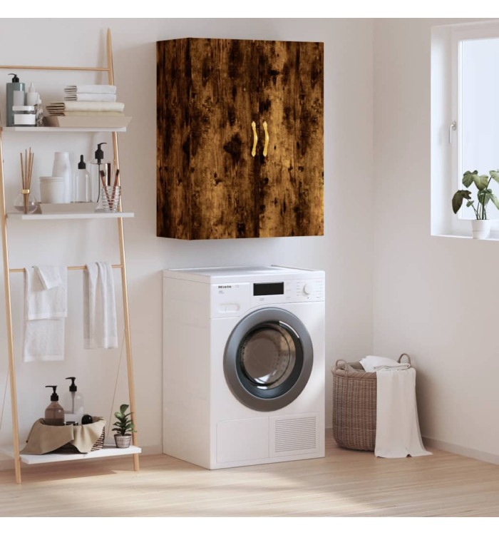 Armoire murale chêne fumé 69,5x34x90 cm | Mobilier & Déco