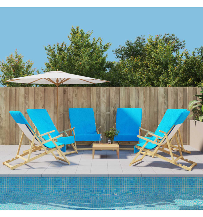Serviettes de plage 6 pcs turquoise 60x135 cm tissu 400 GSM | Mobilier & Déco