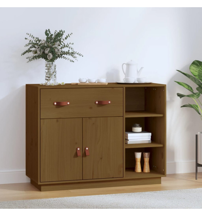 Buffet Marron miel 98,5x40x75 cm Bois massif de pin | Mobilier & Déco