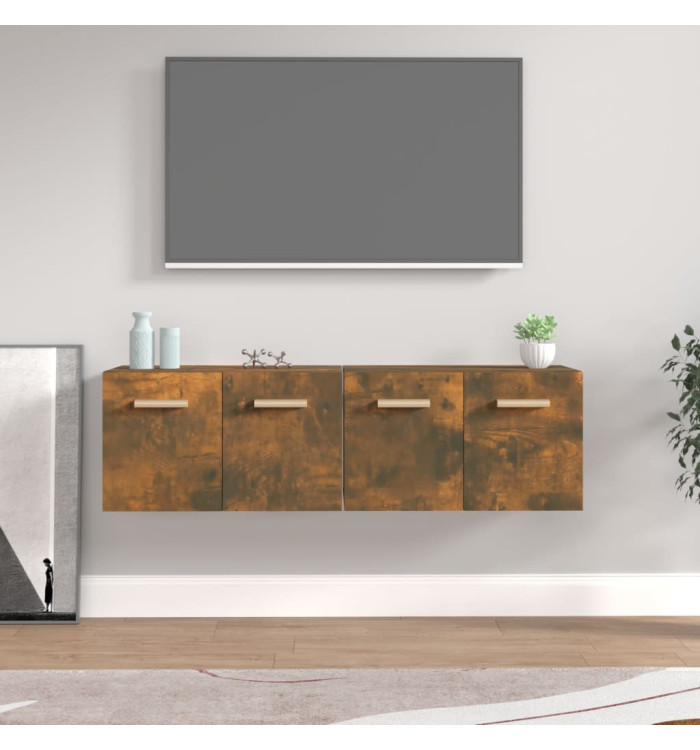 Armoires murales 2pcs Chêne fumé 60x36,5x35cm Bois d'ingénierie | Mobilier & Déco