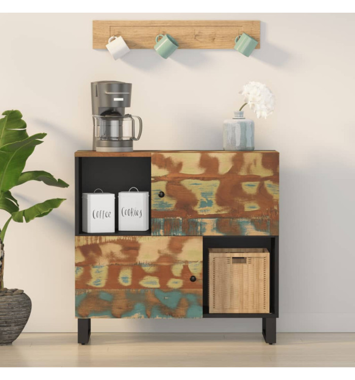 Buffet avec 2 portes 80x33x75 cm bois massif de récupération | Mobilier & Déco
