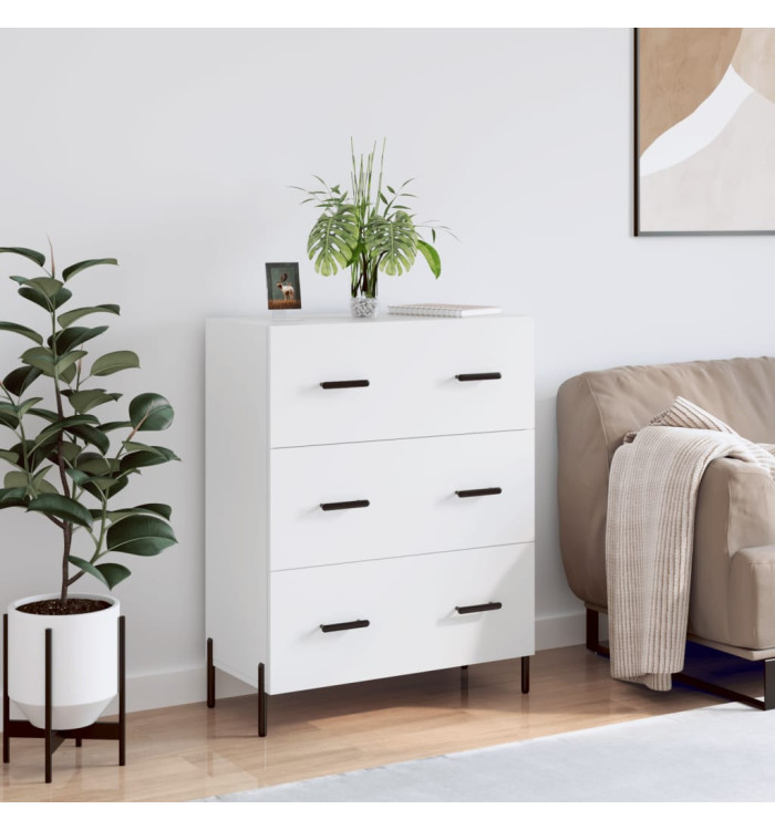 Buffet blanc 69,5x34x90 cm bois d'ingénierie | Mobilier & Déco