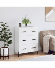 Buffet blanc 69,5x34x90 cm bois d'ingénierie | Mobilier & Déco