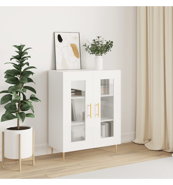 Buffet blanc 69,5x34x90 cm bois d'ingénierie | Mobilier & Déco