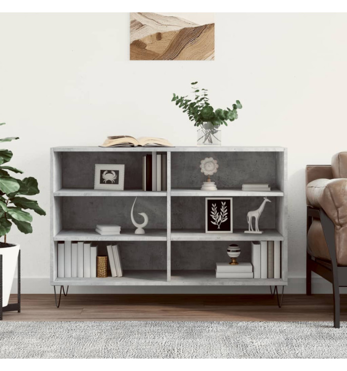 Buffet gris béton 103,5x35x70 cm bois d'ingénierie | Mobilier & Déco