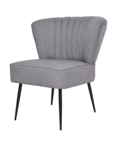 Chaise de cocktail gris clair tissu | Mobilier & Déco