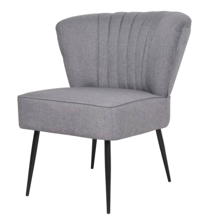 Chaise de cocktail gris clair tissu | Mobilier & Déco
