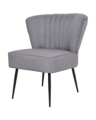 Chaise de cocktail gris clair tissu | Mobilier & Déco