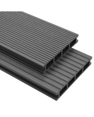 Panneaux de terrasse avec accessoires WPC 40 m² 2,2 m Gris | Mobilier & Déco