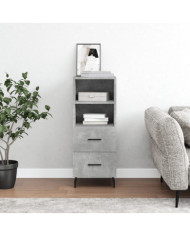Buffet Gris béton 34,5x34x90 cm Bois d'ingénierie | Mobilier & Déco