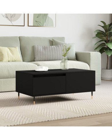 Table basse Noir 90x50x36,5 cm Bois d'ingénierie | Mobilier & Déco