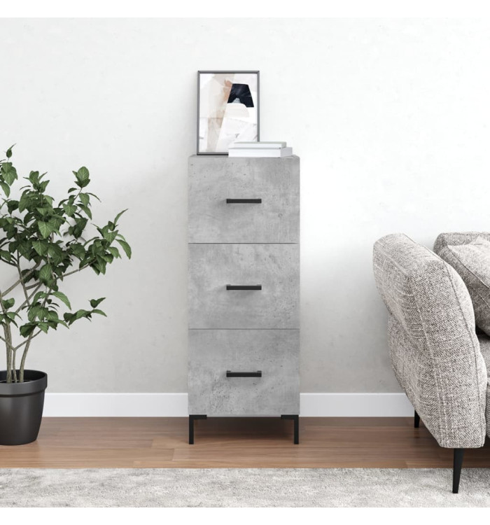 Buffet Gris béton 34,5x34x90 cm Bois d'ingénierie | Mobilier & Déco