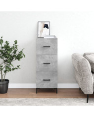 Buffet Gris béton 34,5x34x90 cm Bois d'ingénierie | Mobilier & Déco